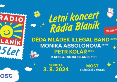 Letní koncert Rádia Blaník v Mostě