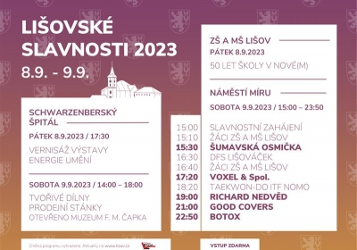 Lišovské slavnosti 2023