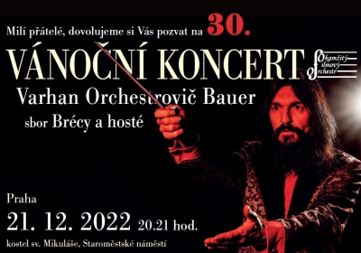 30. vánoční koncert Varhana Orchestroviče Bauera, Okamžitého Filmového Orchestru a hostů