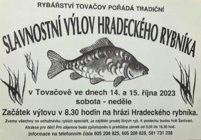 Slavnostní výlov Hradeckého rybníka 2023 - rybářství Tovačov